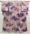Photo1: 5702T12z760 Vintage Japanese Kimono Silk HOUMONGI Flower Light lavender (1)
