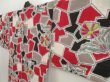 Photo2: 5703T01z510 Vintage Japanese Kimono Silk HAORI Flower Dark red (2)