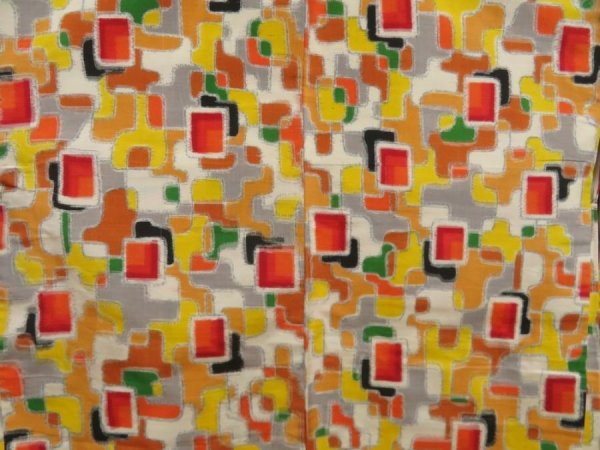 Photo3: 5703T02z400 Vintage Japanese Kimono Silk MEISEN HAORI  Orange (3)