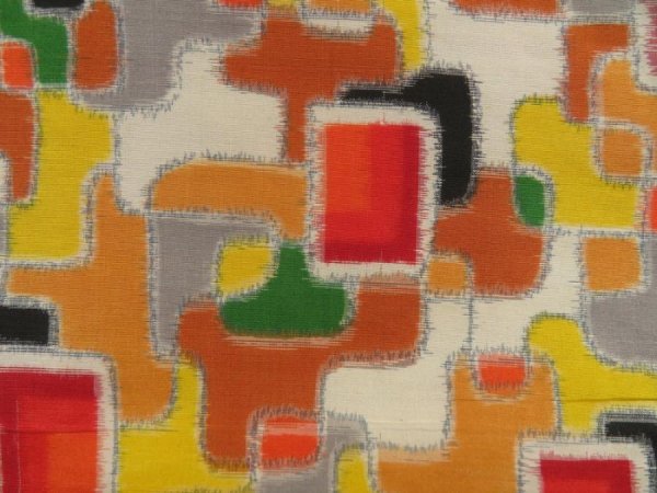 Photo4: 5703T02z400 Vintage Japanese Kimono Silk MEISEN HAORI  Orange (4)