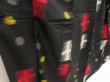 Photo3: 5703T06z710 Vintage Japanese Kimono Silk MEISEN KOMON Black (3)