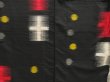 Photo5: 5703T06z710 Vintage Japanese Kimono Silk MEISEN KOMON Black (5)
