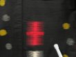 Photo7: 5703T06z710 Vintage Japanese Kimono Silk MEISEN KOMON Black (7)
