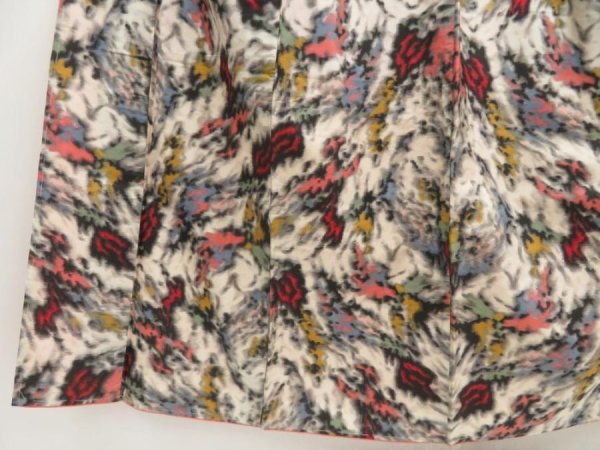 Photo4: 5703T10z730 Vintage Japanese Kimono Silk MEISEN KOMON  Off-white (4)