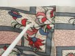 Photo8: 5703T11z520 Vintage Japanese Kimono Silk MEISEN KOMON Flower Gray (8)