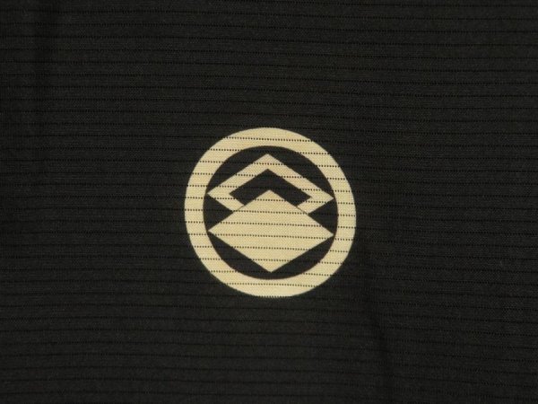 Photo3: 5705T01z350 Vintage Japanese Kimono Silk Men's See through RO HAORI Black (3)