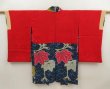 Photo2: 5705T03z510 Antique Japanese Kimono Silk HAORI Fatsia Dark navy (2)