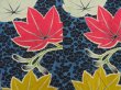 Photo6: 5705T03z510 Antique Japanese Kimono Silk HAORI Fatsia Dark navy (6)
