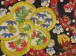 Photo4: 5705T04z490 Vintage Japanese Kimono Silk HAORI Plum blossom Black (4)