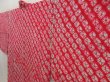 Photo5: 5705T06z330 Antique Japanese Kimono Silk SHIBORI HAORI  Red-Pink (5)
