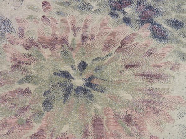 Photo4: 5705T09z570 Vintage Japanese Kimono Silk HAORI Flower Off-white (4)