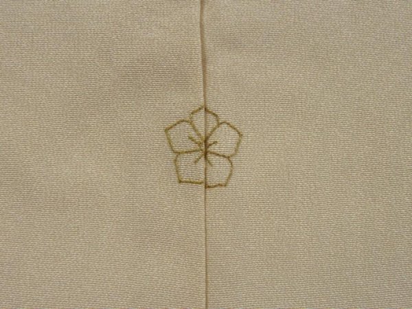 Photo5: 5705T09z570 Vintage Japanese Kimono Silk HAORI Flower Off-white (5)