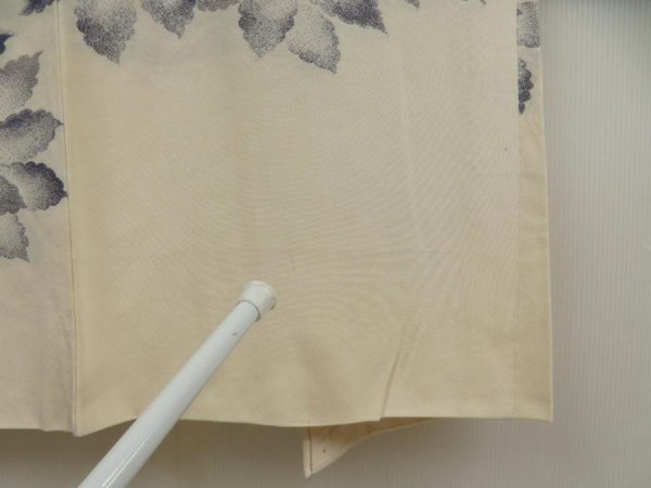 Photo6: 5705T09z570 Vintage Japanese Kimono Silk HAORI Flower Off-white (6)
