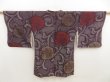 Photo1: 5705T11z650 Vintage Japanese Kimono Silk HAORI COAT Chrysanthemum (1)