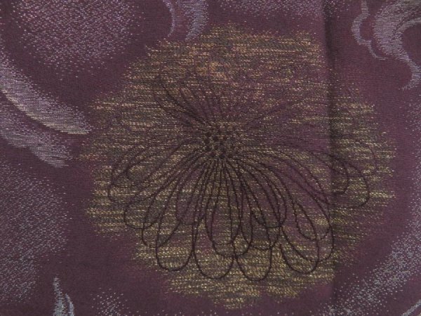 Photo4: 5705T11z650 Vintage Japanese Kimono Silk HAORI COAT Chrysanthemum (4)