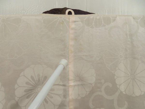 Photo8: 5705T11z650 Vintage Japanese Kimono Silk HAORI COAT Chrysanthemum (8)