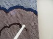 Photo6: 5708T01z460 Vintage Japanese Kimono Silk SHIBORI HAORI Cloud Dark blue (6)