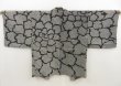 Photo1: 5708T02z480 Vintage Japanese Kimono Silk SHIBORI HAORI Big peony Black (1)