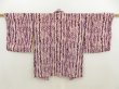 Photo1: 5708T05z410 Vintage Japanese Kimono Silk HAORI  Purple (1)
