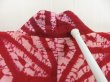 Photo6: 5708T06z250 Antique Japanese Kimono Silk HAORI Hemp Wine red (6)
