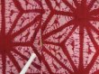 Photo8: 5708T06z250 Antique Japanese Kimono Silk HAORI Hemp Wine red (8)