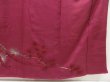 Photo7: 5708T12z940 Vintage Japanese Kimono Silk TSUKESAGE Phoenix Wine red (7)