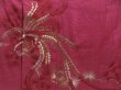 Photo8: 5708T12z940 Vintage Japanese Kimono Silk TSUKESAGE Phoenix Wine red (8)