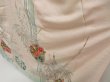 Photo4: 5708T13z890 Vintage Japanese Kimono Silk TSUKESAGE Flowers Off-white (4)