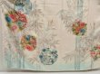 Photo5: 5708T13z890 Vintage Japanese Kimono Silk TSUKESAGE Flowers Off-white (5)