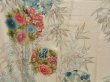 Photo8: 5708T13z890 Vintage Japanese Kimono Silk TSUKESAGE Flowers Off-white (8)