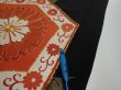 Photo7: 1V03z170  Japanese Kimono Silk  FABRIC Flower Black 59.1x18.1 (7)