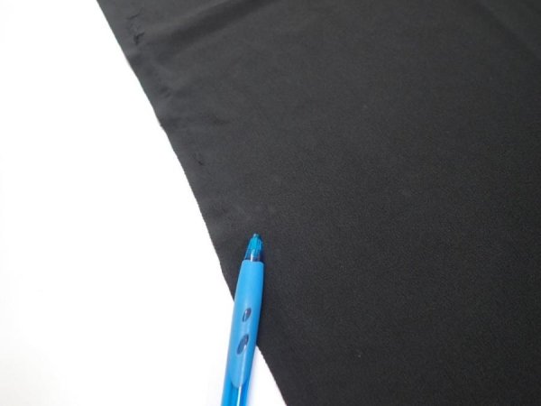 Photo7: 1V02z100  Japanese Kimono Silk  FABRIC Crane, Flowers Black 66.1x14.4 (7)