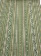 Photo1: 1V02z50  Japanese Kimono Silk TSUMUGI FABRIC Stripes Dull green 42.5x15.0 (1)