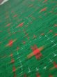 Photo4: 1V05z70  Japanese Kimono Silk TSUMUGI FABRIC  Green 65.0x14.2 (4)