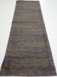 Photo5: 1V01z50  Japanese Kimono Silk TSUMUGI FABRIC  Olive brown 41.7x14.6 (5)