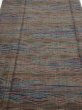 Photo1: 1V06z70  Japanese Kimono Silk TSUMUGI FABRIC  Olive brown 61.8x14.6 (1)