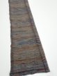 Photo2: 1V07z40  Japanese Kimono Silk TSUMUGI FABRIC  Olive brown 57.1x7.3 (2)
