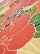Photo4: 1V01z60  Japanese Kimono Silk  FABRIC Camellia Dark navy 44.5x14.4 (4)