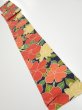 Photo2: 1V09z50  Japanese Kimono Silk  FABRIC Camellia Dark navy 75.6x7.1 (2)