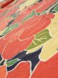 Photo5: 1V09z50  Japanese Kimono Silk  FABRIC Camellia Dark navy 75.6x7.1 (5)