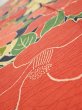 Photo5: 1V10z30  Japanese Kimono Silk  FABRIC Camellia Dark navy 36.6x7.1 (5)