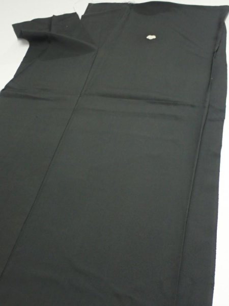 Photo7: 1L02z160  Japanese Kimono Silk  FABRIC Peony Black 65.4x18.3 (7)