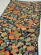 Photo3: 1L02z60  Japanese Kimono Silk  FABRIC Butterfly Black 41.3x14.4 (3)