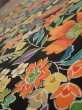 Photo4: 1L06z90  Japanese Kimono Silk  FABRIC Butterfly Black 66.1x14.6 (4)