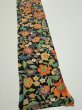 Photo2: 1L07z40  Japanese Kimono Silk  FABRIC Butterfly Black 57.5x7.1 (2)