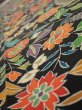 Photo4: 1L07z40  Japanese Kimono Silk  FABRIC Butterfly Black 57.5x7.1 (4)