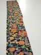 Photo3: 1L08z40  Japanese Kimono Silk  FABRIC Butterfly Black 57.5x7.3 (3)