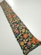 Photo5: 1L08z40  Japanese Kimono Silk  FABRIC Butterfly Black 57.5x7.3 (5)