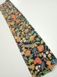 Photo1: 1L10z30  Japanese Kimono Silk  FABRIC Butterfly Black 37.0x7.3 (1)