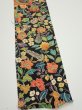 Photo3: 1L10z30  Japanese Kimono Silk  FABRIC Butterfly Black 37.0x7.3 (3)